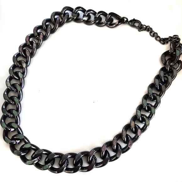 Jewelry - ⏬50%⏬ Chunky chainlink necklace Oily gunmetal